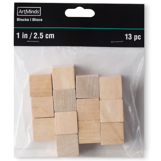 1" Square Wood Blocks by Make Market®